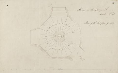James Wyatt Cobham Hall, Kent: Plan of Tower Staircase