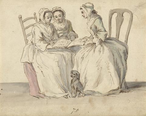 Louis Philippe Boitard Three Seated Ladies