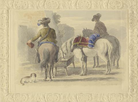 Joseph Samuel Alpenny Two Travellers Watering Three Horses