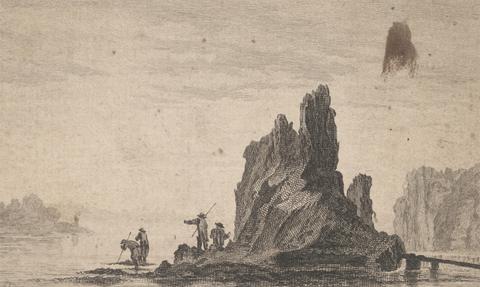 unknown artist Four Men on a Rocky Island