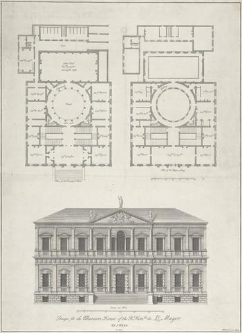 Paul Fourdrinier Design for the Mansion House of the Rt. Hon. The Lord Mayor