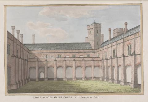James Lambert of Lewes Herstmonceux Castle, East Sussex: North View of the Green Court