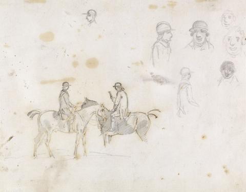 Sawrey Gilpin Studies of Two Riders, and of Rider's Heads