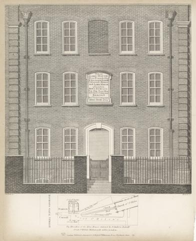 Maddocks The Elevation of the Alms-Houses Endowed by Sir Andrew Judd Knight, Great St. Helen's Bishopsgate within London