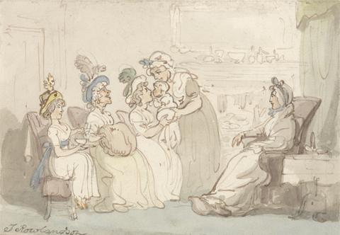 Thomas Rowlandson The Visitors Being Shown the Baby