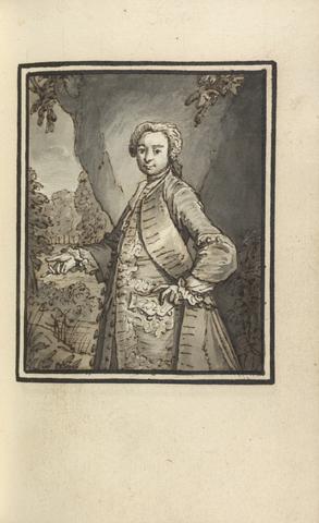 Thomas Bardwell Three-quarter Length Portrait, Man Standing in Landscape