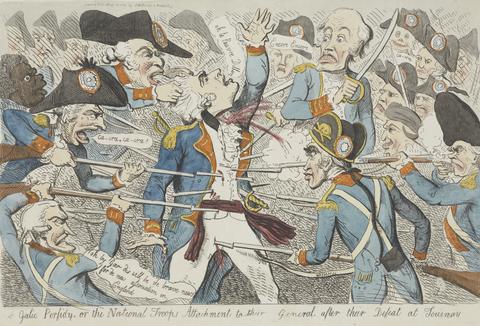 Galic Perfidy, or the National Troops Attachment to their General after their Defeat at Tournay