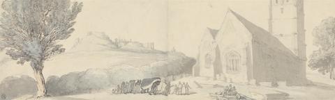 Thomas Rowlandson A Burial at Carisbrooke, Isle of Wight
