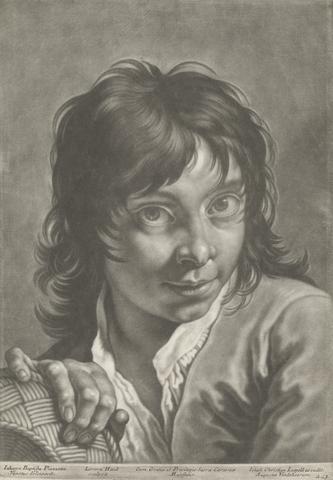 Johann Lorenz Haid Portrait of a Boy with a Basket
