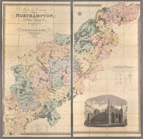 Map of the county of Northampton / from actual survey by A. Bryant, in the years 1824, 1825 & 1826.