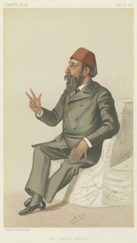 Leslie Matthew 'Spy' Ward Politicians - Vanity Fair. 'The Turkish Alliance'. Hassan Fehmy Pasha'. 16 May 1885