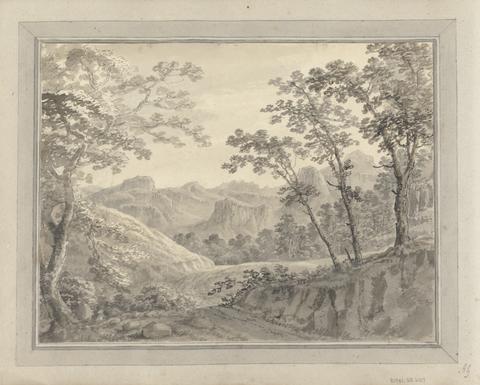 Amos Green Views in England, Scotland and Wales; Tour in Scotland: Mountainous landscape with road