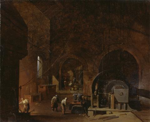 Godfrey Sykes Interior of an ironworks
