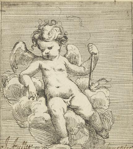Isaac Fuller Putto Holding a Torch