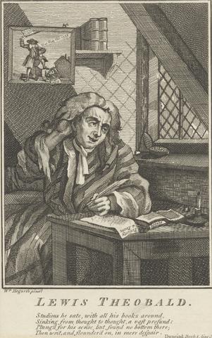 William Hogarth Lewis Theobald: Detail of the Poet