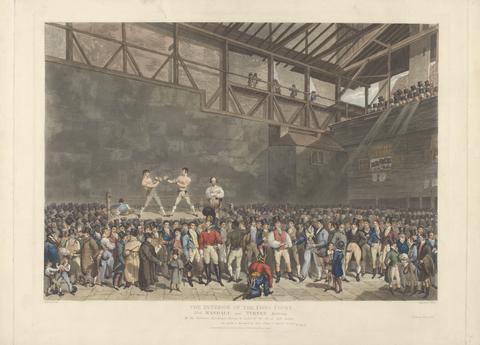 Charles Turner The Interior of the Fives Court, with Randall, and Turner Sparring