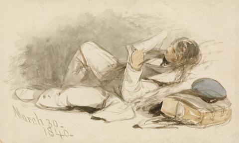 Thomas Richardson Jr. A man resting