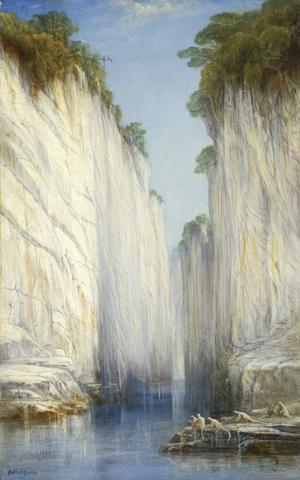 Edward Lear The Marble Rocks — Nerbudda Jubbolpore