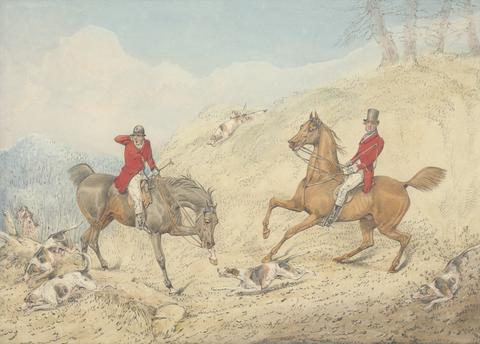 Henry Thomas Alken The Huntsman and a Rider Encouraging the Hounds