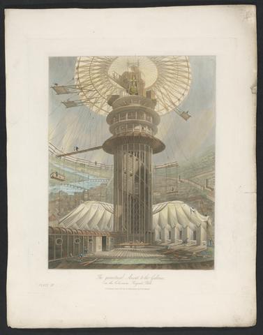  Graphic illustrations of the Colosseum, Regent's Park, in five plates /