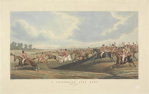 Robert Havell Set of four: A Celebrated Stag Hunt. Plate 3. The Chase