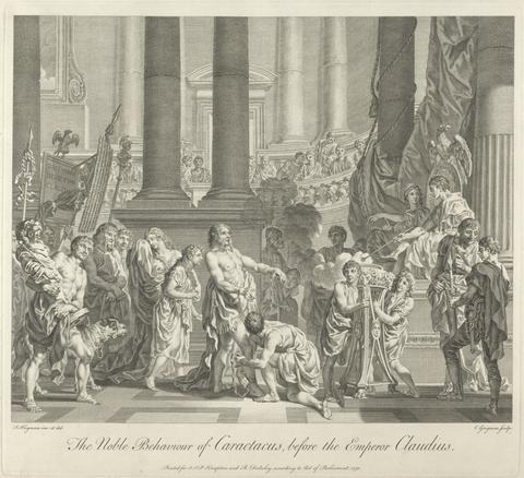 Charles Grignion The Noble Behavior of Caractacus, before the Emperor Claudius