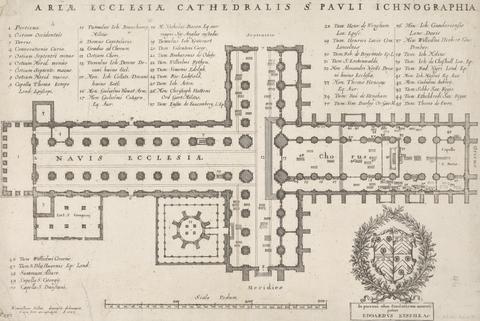 Wenceslaus Hollar Area Ecclesia Cathedralis S. Pauli Ichnographia