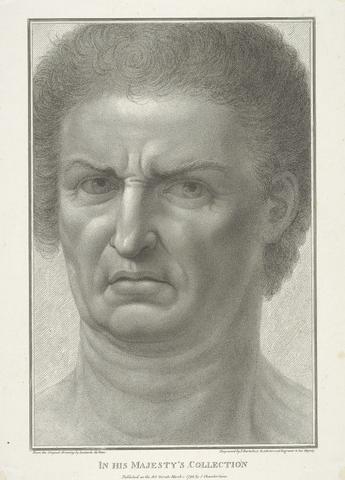 Francesco Bartolozzi RA A Man's Face, Front View