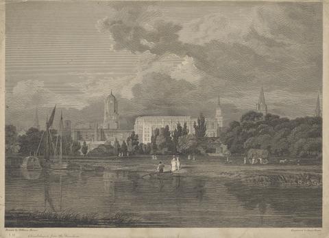 James Basire the younger South View of Christ Church, etc., From the Meadows...