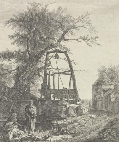 Paul Sandby Scottish Beggars Resting near a Well