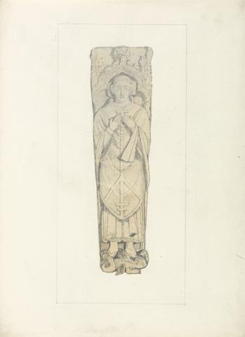 John Sell Cotman Study of a Coffin Lid from Houghton Churchyard, Norfolk