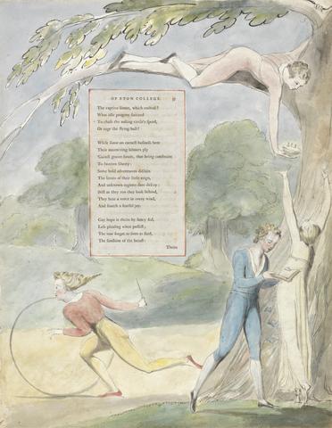 William Blake The Poems of Thomas Gray, Design 17, "Ode on a Distant Prospect of Eton College."