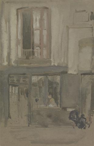 James McNeill Whistler Facade of a House, possibly executed at Dieppe