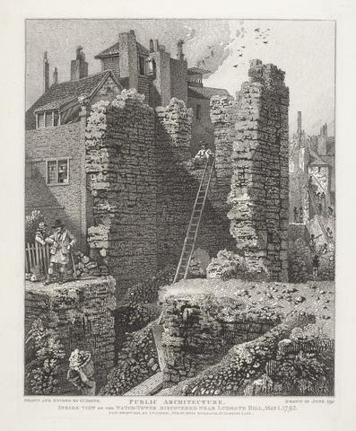 John Thomas Smith Inside View of the Watch Tower Discovered near Ludgate Hill, May 1, 1792