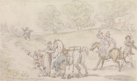Thomas Rowlandson The Vicar of Wakefield: The Vicar's Family on the Road to Church