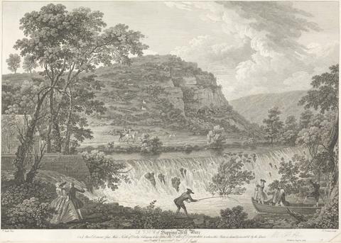 Francois Vivares A View of Hopping Hill Ware on the River Derwent belonging to His Grace the Duke of Devonshire