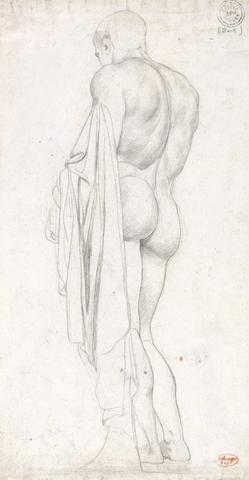 George Romney Back View of a Standing Classical Male Figure