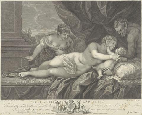 Francesco Bartolozzi RA Venus, Cupid And Satyr