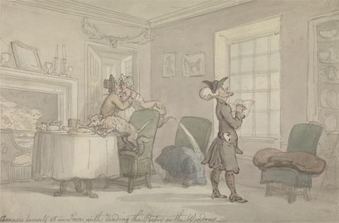 Thomas Rowlandson Dr. Syntax Copying the Wit of the Window