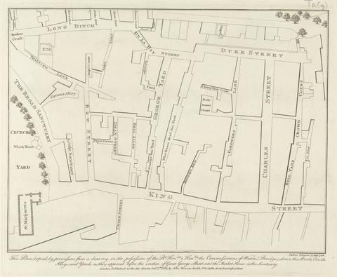 unknown artist Plan of the Area to the West of King Street, Westminster