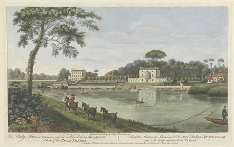 unknown artist Dr. Batty's House at Twickenham as View'd from the opposite Shore of the River Thames
