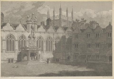 James Basire the younger A View of the Chapel and Hall of Oriel College
