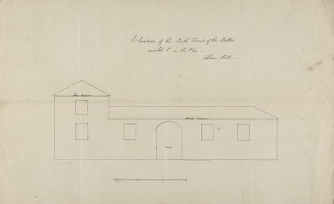 James Wyatt Cobham Hall, Kent: Elevation of the South Front of the Stables