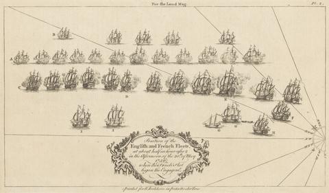 unknown artist Position of the English and French Fleets, When the French Fleet Began the Engagement