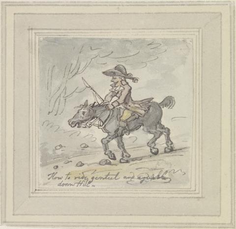 Thomas Rowlandson How to Ride Genteel and Agreeably Downhill
