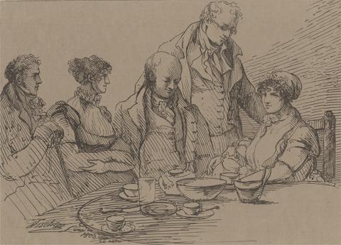 unknown artist Tea Table or Five Figures Around a Table