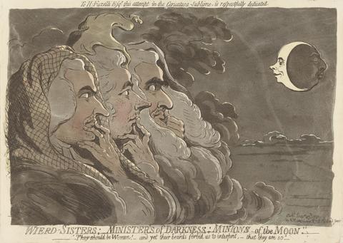 James Gillray Weird Sisters; Ministers of Darkness; Minions of the Moon (Thurlow, Pitt, and Dundas)