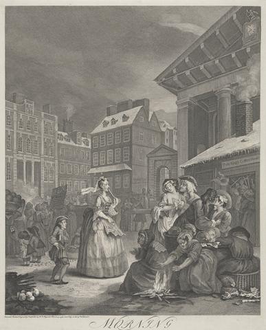 William Hogarth The Four Times of Day, Plate I: Morning