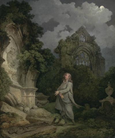 Philippe-Jacques de Loutherbourg A Philosopher in a Moonlit Churchyard