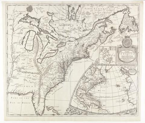 Morden, Robert, approximately 1650-1703, cartographer. A new map of the English empire in America :